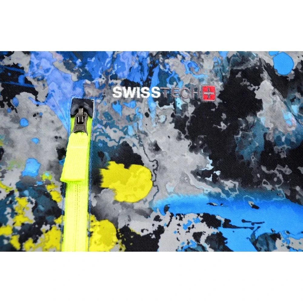 Swiss Tech Boys Reversible 3 in 1 Coat Blue & Multi Hooded Size XXL (18) Nwts‎